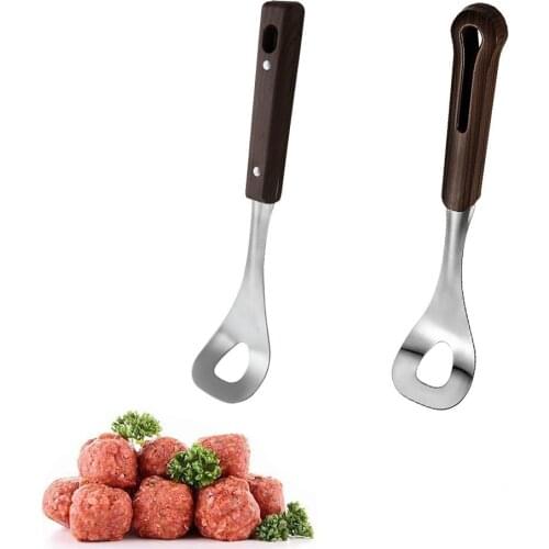 1 Pc Meatball Maker Spoon Scoop Nonstick Stainless Steel Meat Ball Mold Eith Leaked Elliptical Hole Kitchen Accessories Gadget