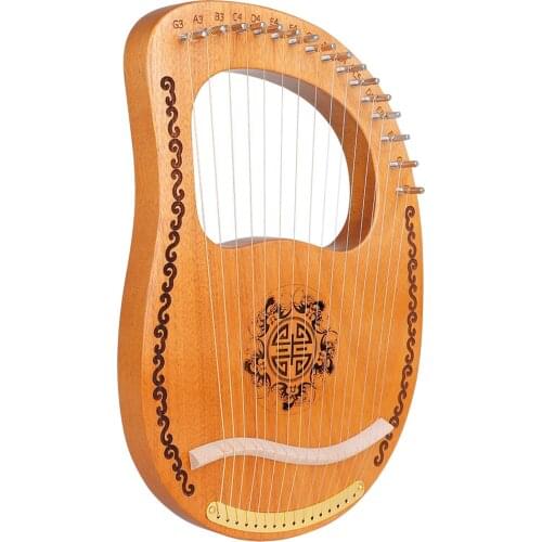 1PC Portable Beginners 16-Tone Harp Mahogany Body with Tuning Wrench Perfect New Year Gift for Kids Children Adults Xmas Present