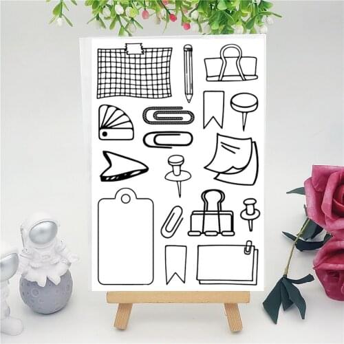 11*16CM Clip Note Transparent Seal Clear Stamps Silicone Seal Roller Stamps DIY Scrapbook Album Card Production Christmas