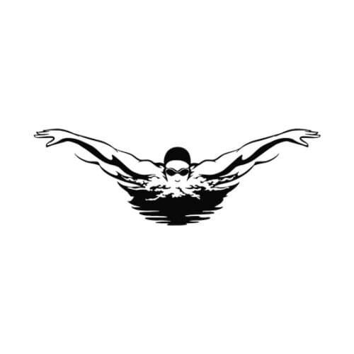 18.3CM*6.1CM Swimmer Swim Pool Sport Car Sticker Personality Car Styling Decorative Accessories N1310