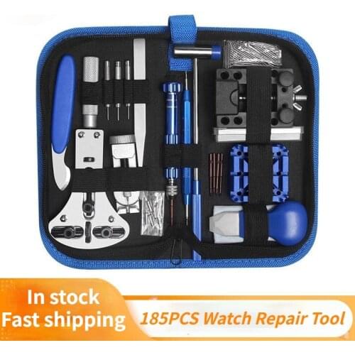 185pcs Watch Repair Tool Kit Watch Link Pin Remover Case Opener Spring Bar Remover Horlogemaker Gereedschap Repair WatchTool Kit