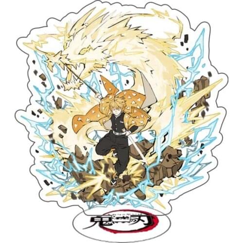 Anime Demon Slayer Acrylic Figure Agatsuma Zenitsu Special Effects Nezuko Tanjirou Stand Model Accessories For Boys Girls Gifts