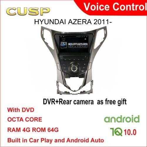 HYUNDAI AZERA GPS RADIO ANDROID CAR GPS FOR HYUNDAI AZERA 2012 CAR DVD CAR STEREO ANDROID10.0 4G+64G Car Multimedia NAVI CARPLAY