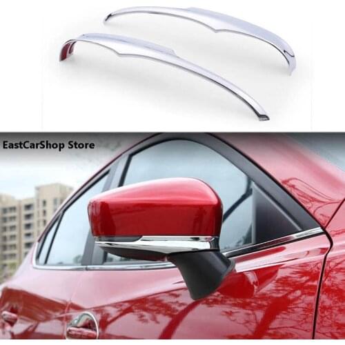 Car Rearview Mirror Strip Scratchproof Bright Decorative Bumper Strip Exterior for Mazda 6 Atenza 2019 2020 2021 Car Accessories