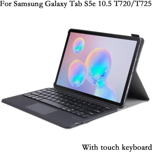 Tablet Case for Samsung Galaxy Tab S5e 10.5 T725 T720 Cover PU Leather Stand PC Funda Touch Bluetooth Keyboard Flip Shell