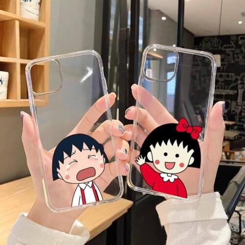 Chibi Maruko-chan Phone Case Transparent soft For iphone 5 5s 5c se 6 6s 7 8 11 12 plus mini x xs xr pro max