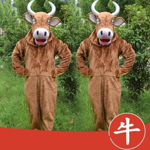 New Cosplay Wild Ox Mascot Costume Suits Cosplay Party Game Dress Outfits Clothing Advertising Carnival Halloween Easter Adult