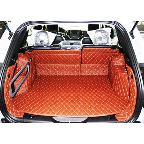 LIGOLIGO leather car trunk mats for JEEP Cherokee 2014 2015 2016 2017 years car styling Auto parts