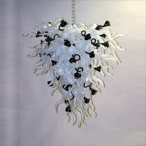European Style Blown Glass Chandelier Lightings High Ceiling Decoration for sale
