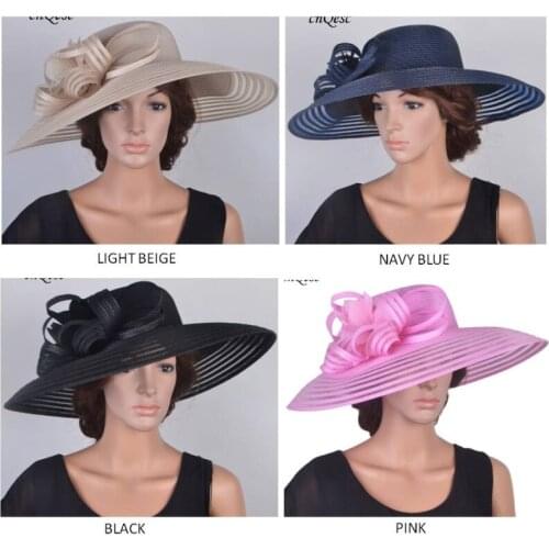 2019 NEW DESIGN,X LARGE brim Kentucky Derby Church Wedding womans hat feather fascinator hatinator for races party