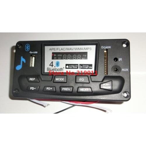 New Digital LED Bluetooth 4.0 APE FLAC WAV WMA MP3 Decoder Board Smart Control With Recording 12V Audio Decoder Board Decoders