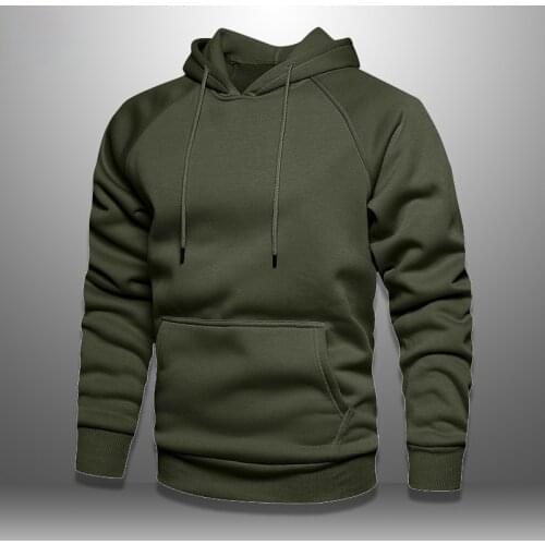 Solid Mens Hoodies Fleece Autumn Winter Sportswear New Fashion Casual Hooded Sweatshirts Men Pullover Man Streetwear EU Size