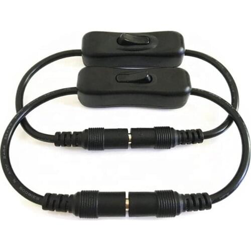 Original Switch Cable DC 12V Plug-in Switch Plug-in Rocker Switch Male to Female 5.5 mm x 2.1 mm Power Adapter Cable Connector