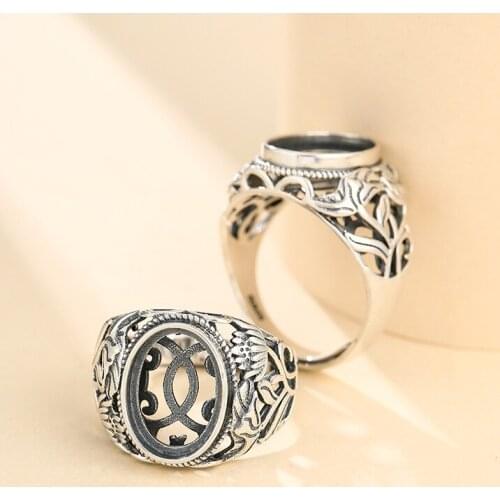 14*10mm 925 STERLING SILVER Semi Mount Bases Blanks base blank Pad rings ring Setting set jewelry gift A5471