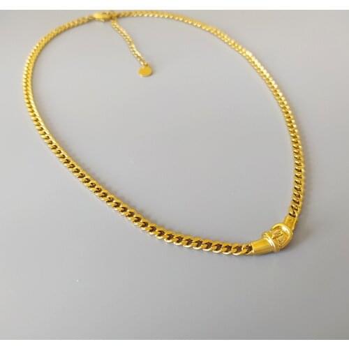 Net red magenta personality fairy ear drop temperament necklace 2020 new tide