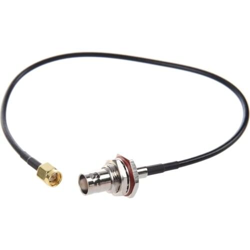 SODIAL(R) SMA Male to BNC Female Plug Adapter Antenna Pigtail Cable 13" Dropshipping