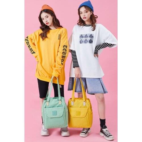 New Ins Wind College Students Bag Female Casual Large Capacity Computer Handbag Waterproof Shoulder Canvas Bags Messenger Bag