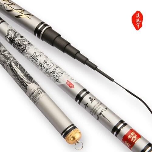 3.6M-7.2M Carbon Fiber Fishing Rod Super Light Super Hard Telescopic Short Section Stream Rod Table Fishing Rod Fishing Tool