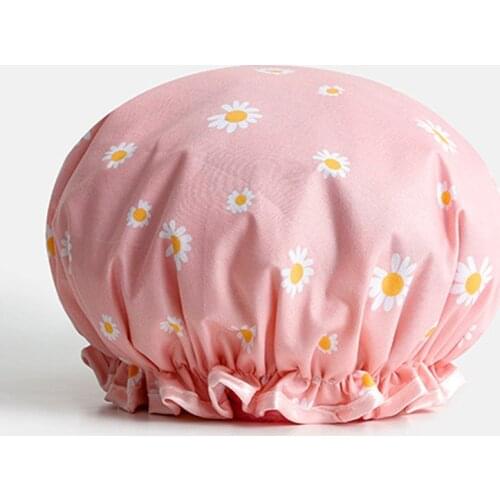 Waterproof Thick Hat Women Hair Accessories Cap Shower Double Layer Cover Supplies Bathroom