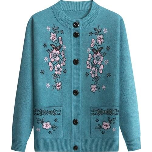 Women Cardigan Crop Top Sweters for Women Wool Sweater Knitted Cardigan Vintage Sweater Slim Casual Warm Jacket embroidery Y2K