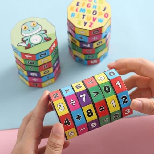 1pc Children Montessori Games Mathematics Numbers Magic Cube Toy Puzzle Calculate Game Kids Learning Education Math Fun Toy Gift