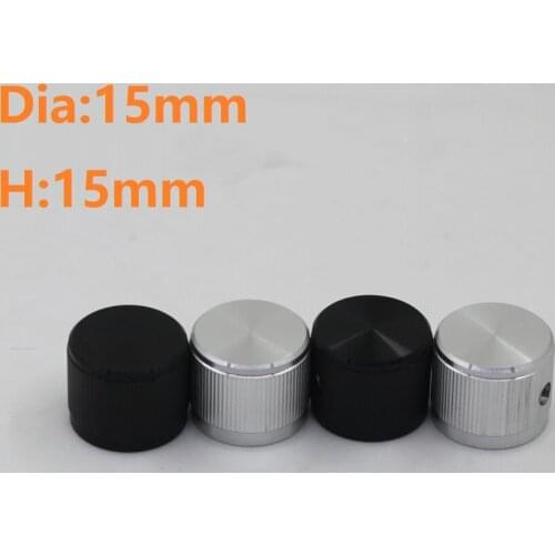 1 Piece Dia15*H15mm Knob HIFI Audio Amplifier Knob All Aluminum Alloy Power Amplifier Solid Knob