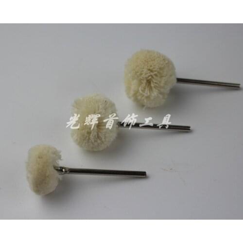 100pcs white cotton Wheel Polishing Brushes dremel rotary tools accessories 2.35mm shank