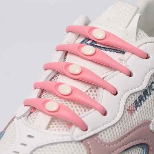 12Pcs/Set Silicone No Tie Shoelaces Fashion Unisex Athletic Elastic Shoe Lace All Sneakers Fit Strap