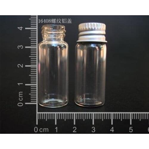 20 pcs 4ml 16x40mm Small Clear Glass Bottle Vial Pendant With Aluminum Lid For Wedding Holiday Decoration Christmas Gifts