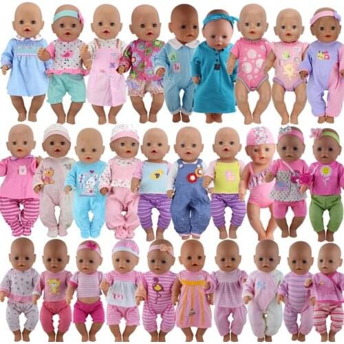 20pcs/set Fashion Clothes Suit Fit For 43cm Baby New Born Doll 17 Inch Dolls Clothes,Children best Birthday Gift