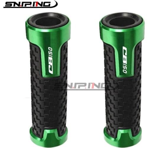 22mm 7/8'' CNC Aluminum Rubber Motorcycle Handlebar Grip Handle Bar Motorbike Grips For HONDA CB150 CB 150 CB150R