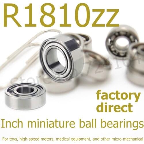 50PCS R1810ZZ bearing RI-8516ZZ 7938-2Z R1810PP 7.938*12.7*3.967 mm Inch miniature shielded deep groove ball bearing