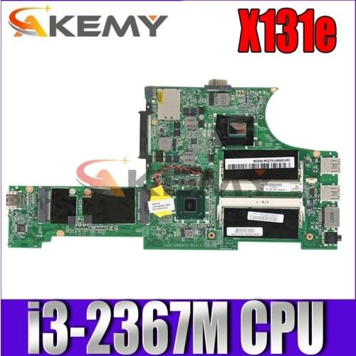 Akemy Laptop Motherboard for Lenovo ThinkPad X131e FRU 04W3645 DA0LI2MB8F0 REV F I3-2367M HM77 GMA cpu Onboard HD4000 DDR3