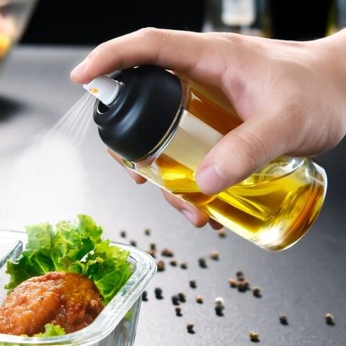 YOMDID Quantitative Spray Oil Bottle Leakproof Seal Olive Oil Sprayer Soy Sauce Vinegar Seasoning Cruet aceitera spray BBQ Tool