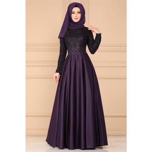 National wind lace temperament noble dress Muslim Ramadan party performance long skirt Saudi Arabia Islamic dress