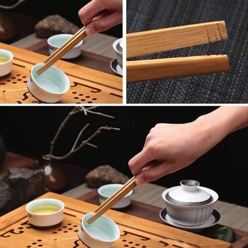 Hot 20 Pcs Wooden Toast Tongs Kitchen Gadgets BBQ Grilling Tong Bread Dessert Sugar Ice Clip Cooking Baking Tools