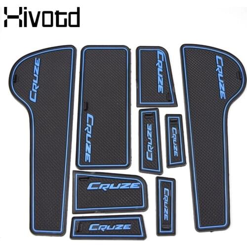 Hivotd For Chevrolet Cruze Car Accessories Anti-Slip Gate Slot Mat Rubber Cup Pads Auto Interior Decoration Stickers 2009-2014