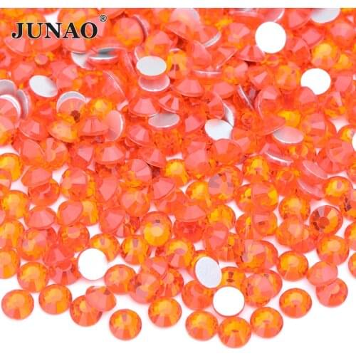 JUNAO Wholesale 100 Gross SS6 8 10 12 16 20 30 Hyacinth Color Glass Rhinestones Bulk Flatback Non Hot Fix Strass for Nails