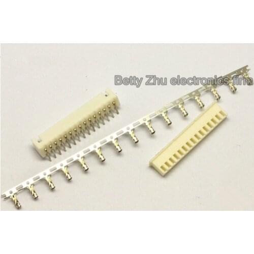 100pcs/lot H2.54-15P 15PIN terminal block 2.54MM pitch connector : plug + plastic bending needle socket + terminal