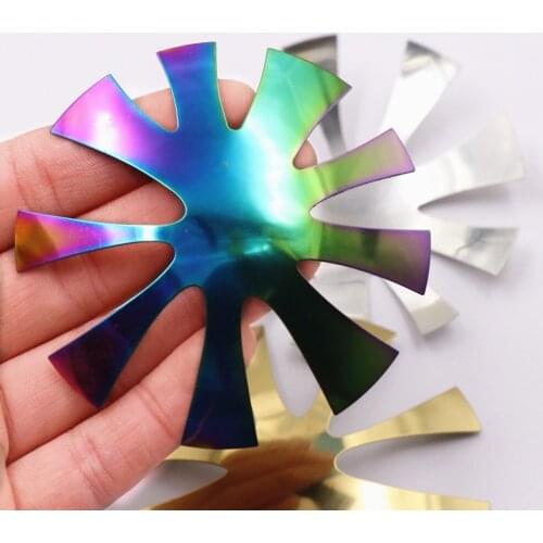 Almond Shape 9 Size Easy French Smile Cut V Line Tips Kit Nail Art Template Manicure Edge Trimmer Acrylic Nail Cutter Tool