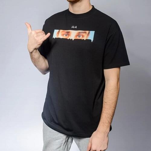 Mens T Shirts 100% Cotton Merch A4 Eyes Print Casual Fashion Unisex Tops Women T-shirt Short Sleeve Tees