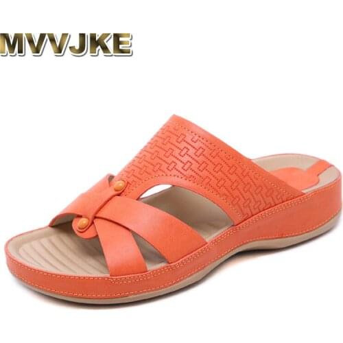 MVVJKEWomen Open Toe cut out Slides Mules Cut Out Platform Wedge Heel Shoes Comfort Soft Med Heel Summer Shoes Plus Size