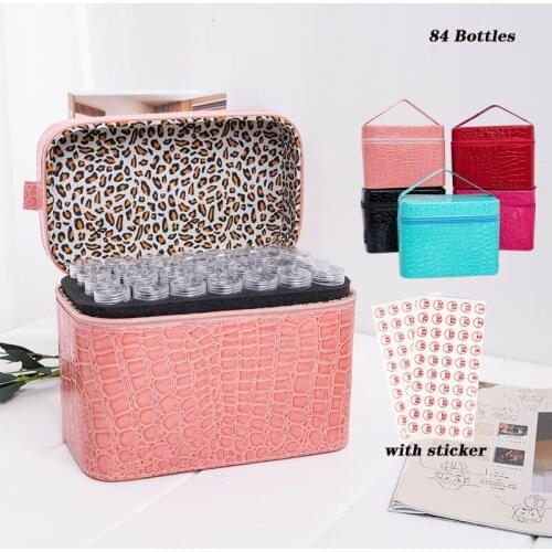 New 84 Bottles Diamond Painting Accessories Handbag Storage Box Beads Diamond Embroidery Tools Mosaic Container