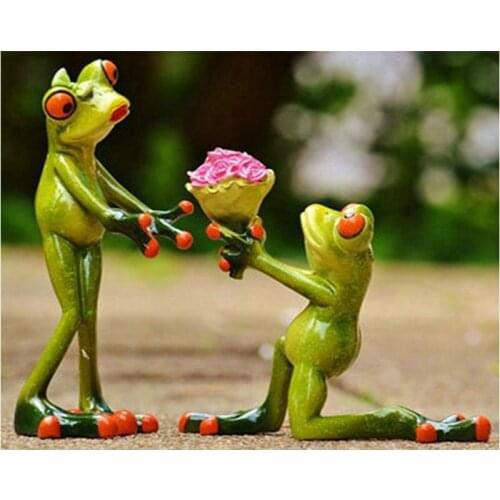 DIY Diamond painting cross stitch kits needlework full square rhinestones diamond embroidery frog lovers mosaic painting arts