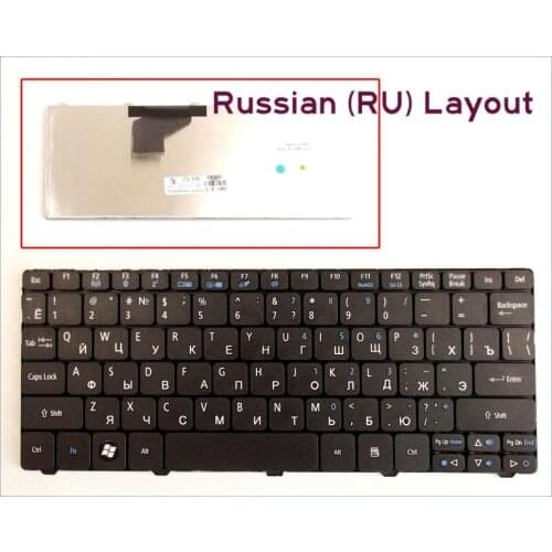 New Keyboard RU Russian Version for Acer Aspire ONE ZH9 ZH9US Laptop Black