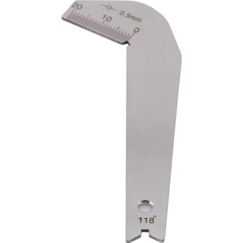 New Drill Bit Angle Gauge Stainless Steel Drill Bit Angle Gauge Edge Dimension Gage Sharpening Tool