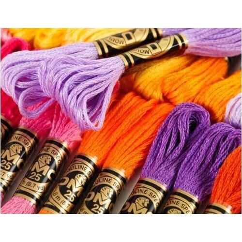 Oneroom 100% Pure Cotton French DMC Floss Cross Stitch Floss Thread Yarn 8.7Yard/pcs france