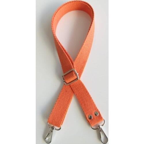 Orange Cotton column aligning handle bag