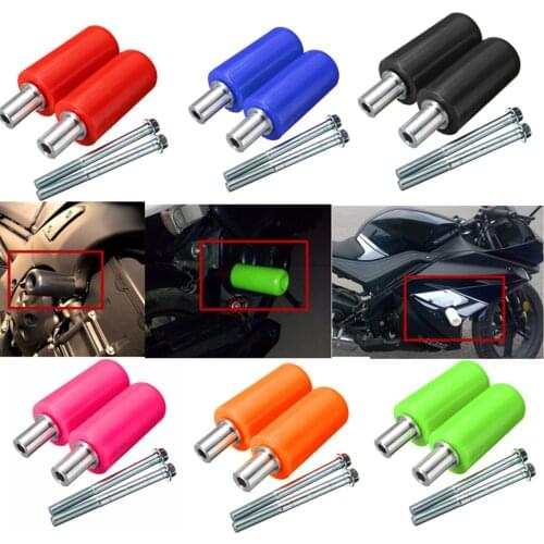 A Pair 10mm Universal Motorcycle Frame Slider Anti Crash Pad Falling Protection For Yamaha For Suzuki For Honda For KTM For BMW