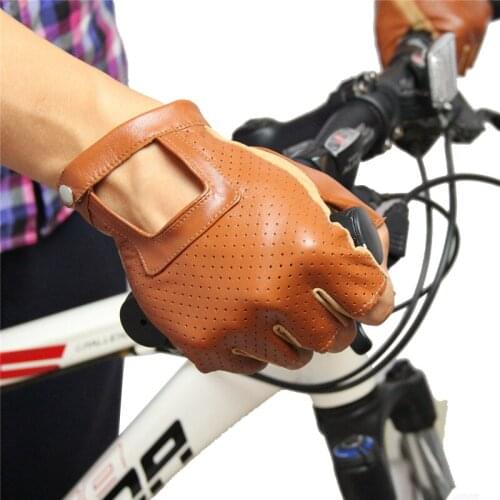 Unisex PU Leather halffinger Gloves Solid Driving Gloves Women Men Fashion Haulage Motor Punk Hip-Hop Gloves